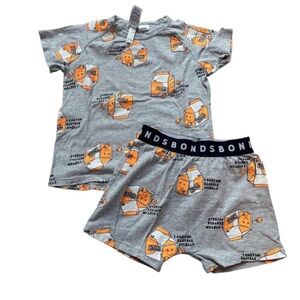 Bonds Kids Pajamas in Gray and Orange